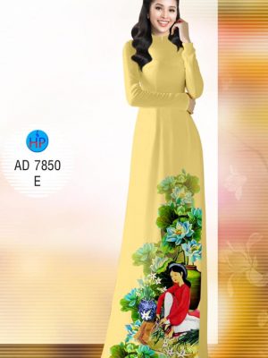 Vải áo dài Cô gái cắm hoa thiết kế 2019 AD 7850 21 1571454619 763 Vai ao dai Co gai cam hoa thiet ke 2019