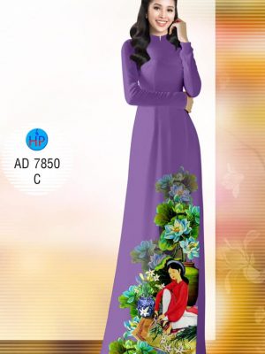 Vải áo dài Cô gái cắm hoa thiết kế 2019 AD 7850 23 1571454619 935 Vai ao dai Co gai cam hoa thiet ke 2019