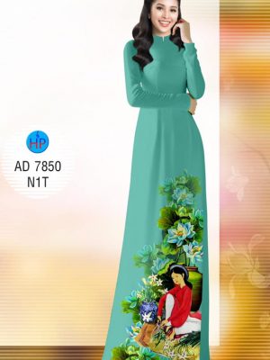 Vải áo dài Cô gái cắm hoa thiết kế 2019 AD 7850 28 1571454620 141 Vai ao dai Co gai cam hoa thiet ke 2019