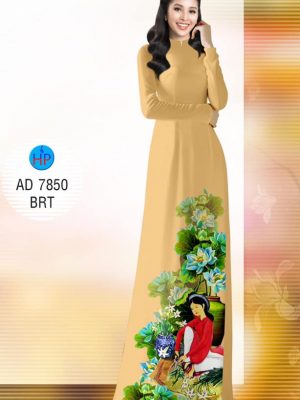 Vải áo dài Cô gái cắm hoa thiết kế 2019 AD 7850 24 1571454620 255 Vai ao dai Co gai cam hoa thiet ke 2019