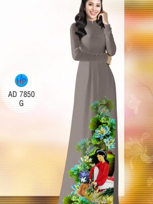 Vải áo dài Cô gái cắm hoa thiết kế 2019 AD 7850 29 1571454620 624 Vai ao dai Co gai cam hoa thiet ke 2019