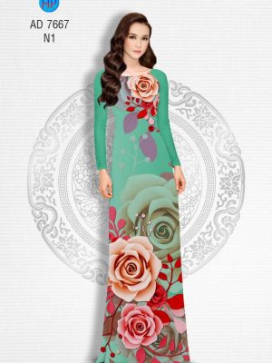 Vải áo dài Hoa hồng kiểu mới AD 7667 22 1571669446 461 Vai ao dai Hoa hong kieu moi AD 7667