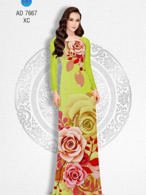 Vải áo dài Hoa hồng kiểu mới AD 7667 24 1571669446 644 Vai ao dai Hoa hong kieu moi AD 7667