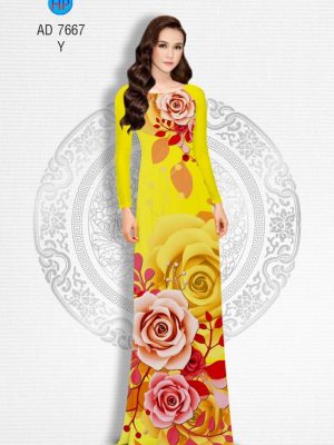 Vải áo dài Hoa hồng kiểu mới AD 7667 34 1571669447 772 Vai ao dai Hoa hong kieu moi AD 7667