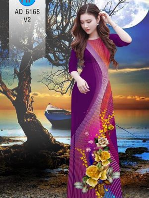 Vải áo dài hoa hồng và sọc kiểu mới AD 6168 27 1572271339 980 Vai ao dai hoa hong va soc kieu moi AD