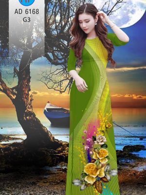 Vải áo dài hoa hồng và sọc kiểu mới AD 6168 31 1572271340 208 Vai ao dai hoa hong va soc kieu moi AD