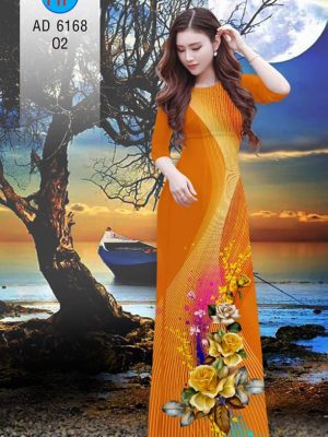 Vải áo dài hoa hồng và sọc kiểu mới AD 6168 29 1572271340 828 Vai ao dai hoa hong va soc kieu moi AD
