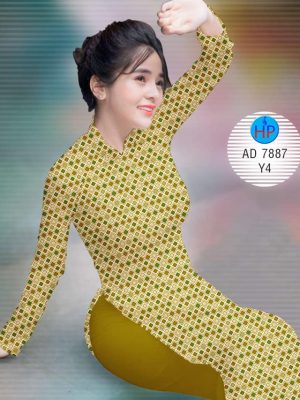 Vải áo dài Hình vuông nhỏ xinh thiết kế 2019 AD 7887 26 1572408750 736 Vai ao dai Hinh vuong nho xinh thiet ke 2019