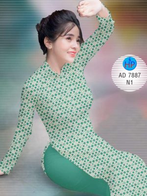 Vải áo dài Hình vuông nhỏ xinh thiết kế 2019 AD 7887 30 1572408751 248 Vai ao dai Hinh vuong nho xinh thiet ke 2019