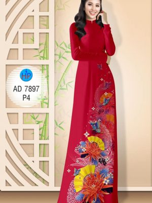 Vải áo dài hoa cúc và quạt kiểu mới AD 7897 22 1572507082 30 Vai ao dai hoa cuc va quat kieu moi AD