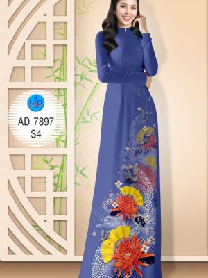Vải áo dài hoa cúc và quạt kiểu mới AD 7897 29 1572507082 671 Vai ao dai hoa cuc va quat kieu moi AD