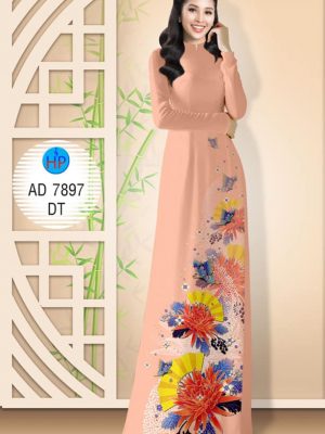 Vải áo dài hoa cúc và quạt kiểu mới AD 7897 26 1572507082 813 Vai ao dai hoa cuc va quat kieu moi AD