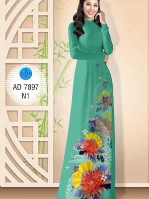 Vải áo dài hoa cúc và quạt kiểu mới AD 7897 32 1572507082 848 Vai ao dai hoa cuc va quat kieu moi AD