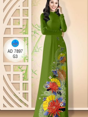 Vải áo dài hoa cúc và quạt kiểu mới AD 7897 25 1572507082 872 Vai ao dai hoa cuc va quat kieu moi AD
