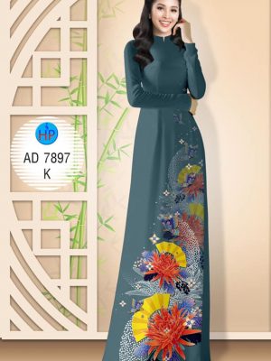Vải áo dài hoa cúc và quạt kiểu mới AD 7897 33 1572507083 248 Vai ao dai hoa cuc va quat kieu moi AD