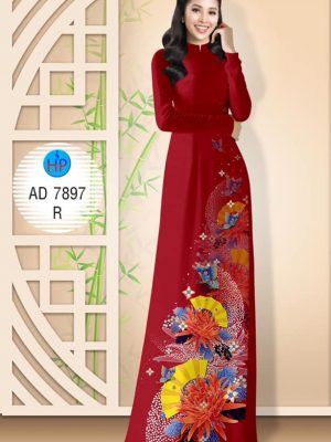 Vải áo dài hoa cúc và quạt kiểu mới AD 7897 37 1572507083 433 Vai ao dai hoa cuc va quat kieu moi AD