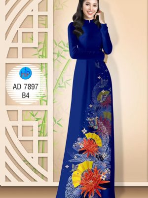 Vải áo dài hoa cúc và quạt kiểu mới AD 7897 34 1572507083 527 Vai ao dai hoa cuc va quat kieu moi AD