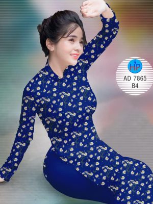 Vải áo dài Cúc nhí đáng yêu mới ra AD 7865 20 Vai ao dai Cuc nhi dang yeu moi ra AD
