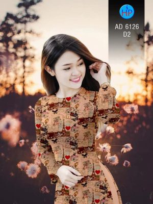 Vải áo dài Hoa đều kiểu mới AD 6126 20 Vai ao dai Hoa deu kieu moi AD 6126