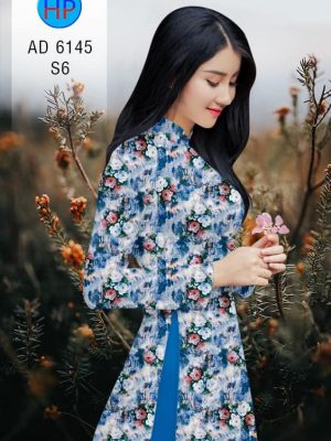 Vải áo dài Hoa đều kiểu mới AD 6145 20 Vai ao dai Hoa deu kieu moi AD 6145
