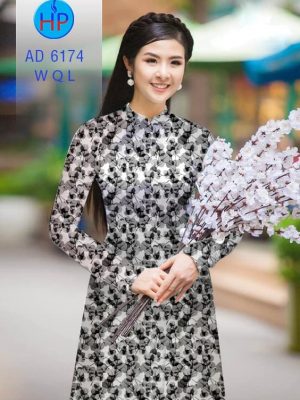 Vải áo dài Hoa đều kiểu mới AD 6174 20 Vai ao dai Hoa deu kieu moi AD 6174