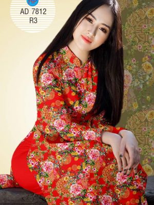 Vải áo dài Hoa đều kiểu mới AD 7812 20 Vai ao dai Hoa deu kieu moi AD 7812