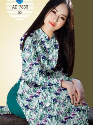 Vải áo dài Hoa đều kiểu mới AD 7830 20 Vai ao dai Hoa deu kieu moi AD 7830