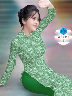Vải áo dài Hoa đều kiểu mới AD 7881 20 Vai ao dai Hoa deu kieu moi AD 7881
