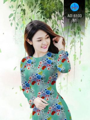 Vải áo dài Hoa đều thiết kế 2019 AD 6103 20 Vai ao dai Hoa deu thiet ke 2019 AD 6103