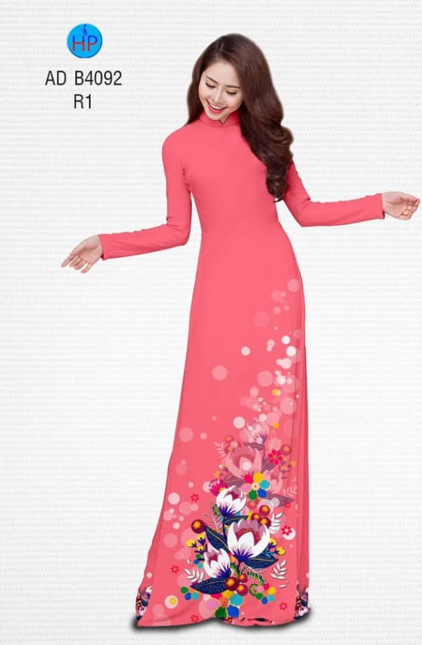 Vai ao dai Hoa in 3D moi ra AD B4092