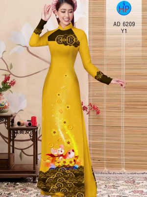 Vải áo dài Tý cưỡi cá chép mới ra AD 6209 25 1572691926 302 Vai ao dai Ty cuoi ca chep moi ra AD