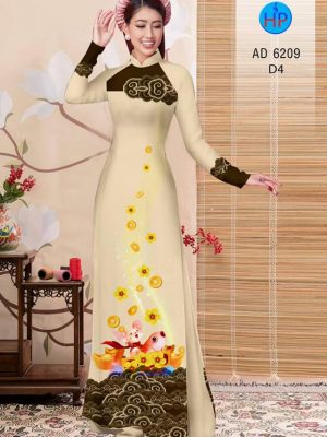 Vải áo dài Tý cưỡi cá chép mới ra AD 6209 26 1572691926 407 Vai ao dai Ty cuoi ca chep moi ra AD