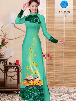 Vải áo dài Tý cưỡi cá chép mới ra AD 6209 35 1572691926 513 Vai ao dai Ty cuoi ca chep moi ra AD
