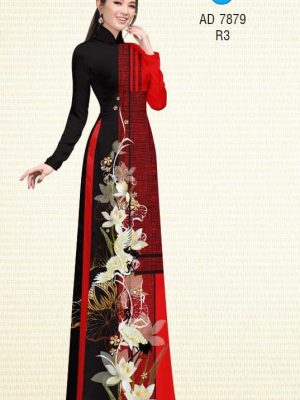 Vải áo dài Sen trắng và Sếu thiết kế 2019 AD 7879 22 1572855499 225 Vai ao dai Sen trang va Seu thiet ke 2019