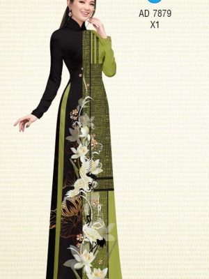 Vải áo dài Sen trắng và Sếu thiết kế 2019 AD 7879 25 1572855499 316 Vai ao dai Sen trang va Seu thiet ke 2019