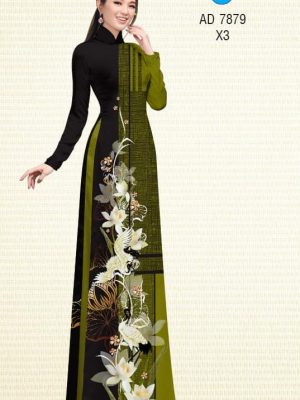 Vải áo dài Sen trắng và Sếu thiết kế 2019 AD 7879 26 1572855499 318 Vai ao dai Sen trang va Seu thiet ke 2019