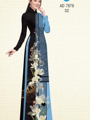Vải áo dài Sen trắng và Sếu thiết kế 2019 AD 7879 21 1572855499 800 Vai ao dai Sen trang va Seu thiet ke 2019