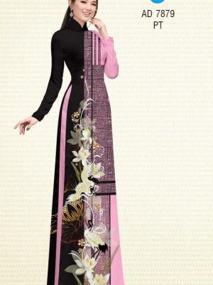 Vải áo dài Sen trắng và Sếu thiết kế 2019 AD 7879 28 1572855499 989 Vai ao dai Sen trang va Seu thiet ke 2019