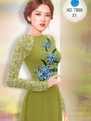Vải áo dài Cúc đại đoá mới ra AD 7868 23 1572855926 109 Vai ao dai Cuc dai doa moi ra AD 7868