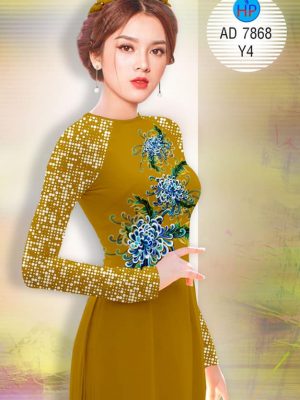 Vải áo dài Cúc đại đoá mới ra AD 7868 24 1572855926 649 Vai ao dai Cuc dai doa moi ra AD 7868