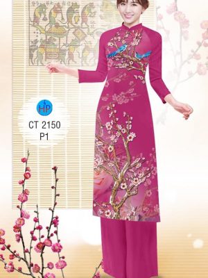 Vải áo dài Cách tân Hoa đào mới ra AD 2150 32 1573050117 338 Vai ao dai Cach tan Hoa dao moi ra AD