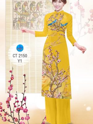 Vải áo dài Cách tân Hoa đào mới ra AD 2150 35 1573050117 411 Vai ao dai Cach tan Hoa dao moi ra AD