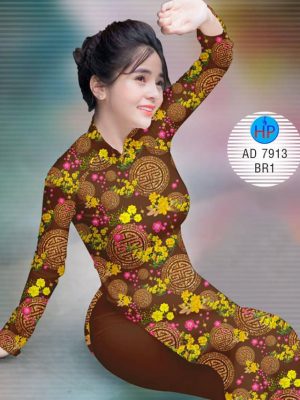 Vải áo dài hoa mai đón tết kiểu mới AD 7913 35 1573050556 461 Vai ao dai hoa mai don tet kieu moi AD