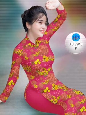 Vải áo dài hoa mai đón tết kiểu mới AD 7913 24 1573050556 628 Vai ao dai hoa mai don tet kieu moi AD