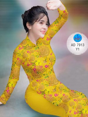 Vải áo dài hoa mai đón tết kiểu mới AD 7913 27 1573050556 71 Vai ao dai hoa mai don tet kieu moi AD