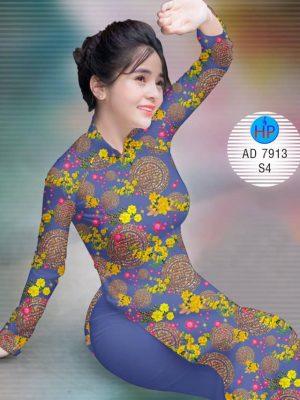 Vải áo dài hoa mai đón tết kiểu mới AD 7913 31 1573050556 747 Vai ao dai hoa mai don tet kieu moi AD