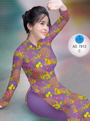 Vải áo dài hoa mai đón tết kiểu mới AD 7913 34 1573050556 74 Vai ao dai hoa mai don tet kieu moi AD