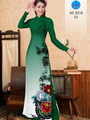 Vải áo dài Hoa Mẫu Đơn và Trúc kiểu mới AD 6216 28 1573050698 407 Vai ao dai Hoa Mau Don va Truc kieu moi