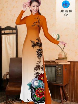 Vải áo dài Hoa Mẫu Đơn và Trúc kiểu mới AD 6216 29 1573050698 877 Vai ao dai Hoa Mau Don va Truc kieu moi