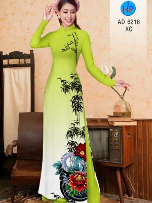 Vải áo dài Hoa Mẫu Đơn và Trúc kiểu mới AD 6216 36 1573050699 4 Vai ao dai Hoa Mau Don va Truc kieu moi